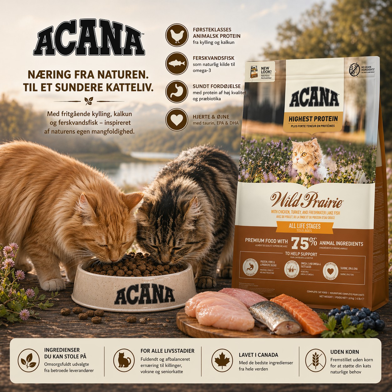 ACANA Wild Prairie Cat - Fritgående kylling og kalkun